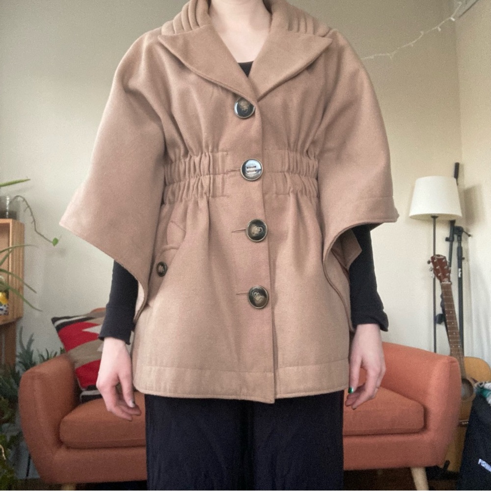 Unique cape coat peacoat